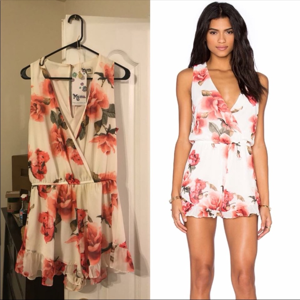 Show Me Your Mumu RiRi Romper in Romuntic Rose
